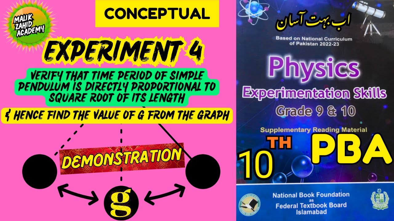 Experiment 4 | Verify That Time Period Of Simple Pendulum  Is Directly Proportional To Its Length