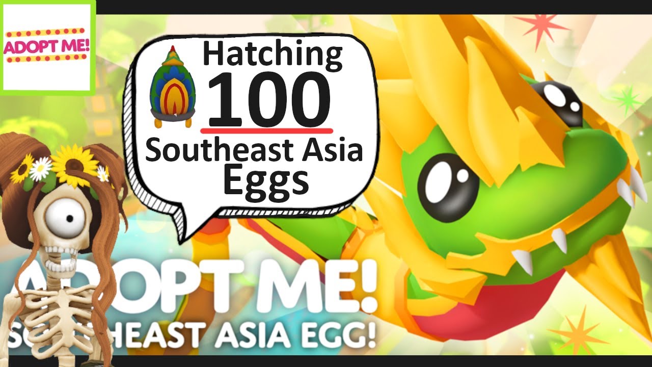 Hatching 100 Southeast Asia Eggs!! 🥚🐉💙 Adopt Me (Roblox) ♡