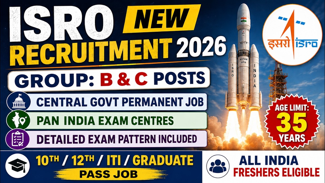 ISRO ISTRAC New Recruitment 2026 | Freshers🎯10th/12th/ITI/Graduation Pass Job | Age Limit: 35 years