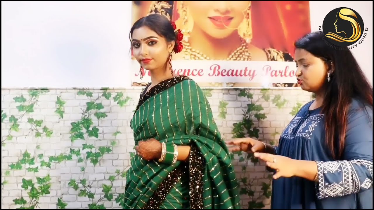 Tight fit saree कैसे पहने और सर पर पल्लू कैसे रखे saree draping for karwachauth