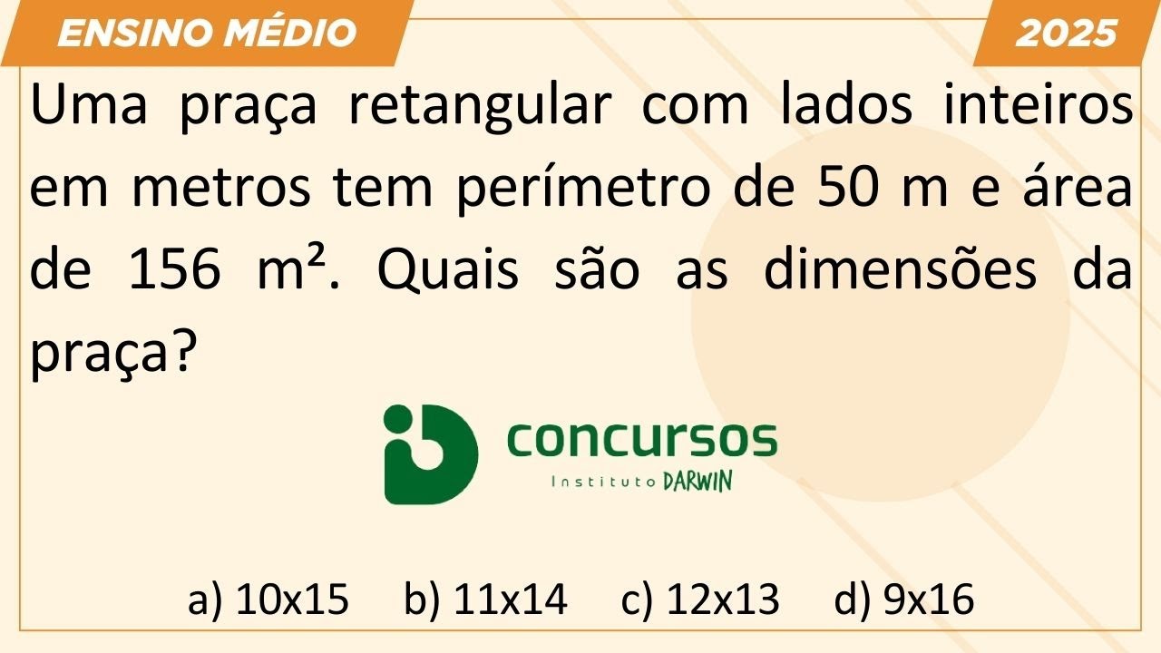 GEOMETRIA usando as ALTERNATIVAS na Prova da Banca DARWIN