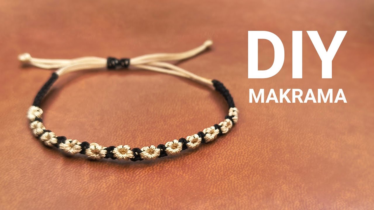 Wiosenna bransoletka z kwiatkami – delikatna makrama DIY, którą zrobisz sama #makrama #DIY