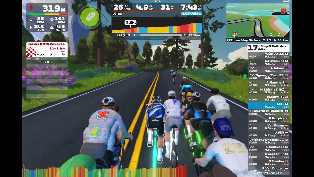 Zwift - Race: Stage 5: Zwift Games: Three Step Sisters (B)