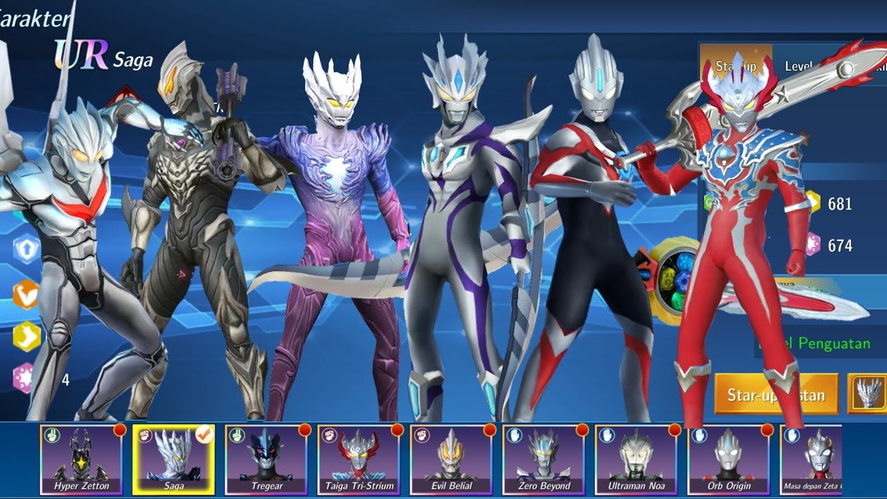 7 Ultraman Terkuat Di Game Ultraman, Ada yang level dewa, Nomor 1 terlalu kuat - GAME ULTRAMAN RTV