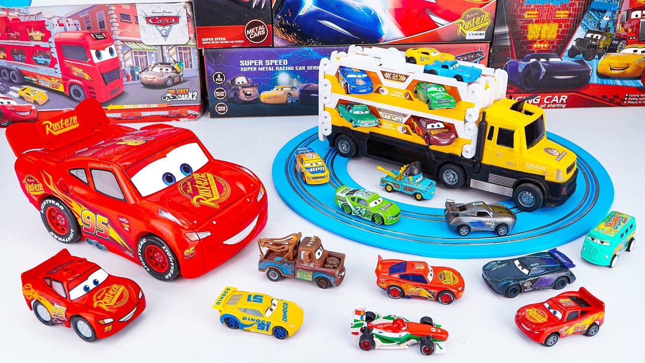 Disney Pixar Cars Unboxing Review l Lightning McQueen RC Bubble Car | Big Transport Truck RC Car