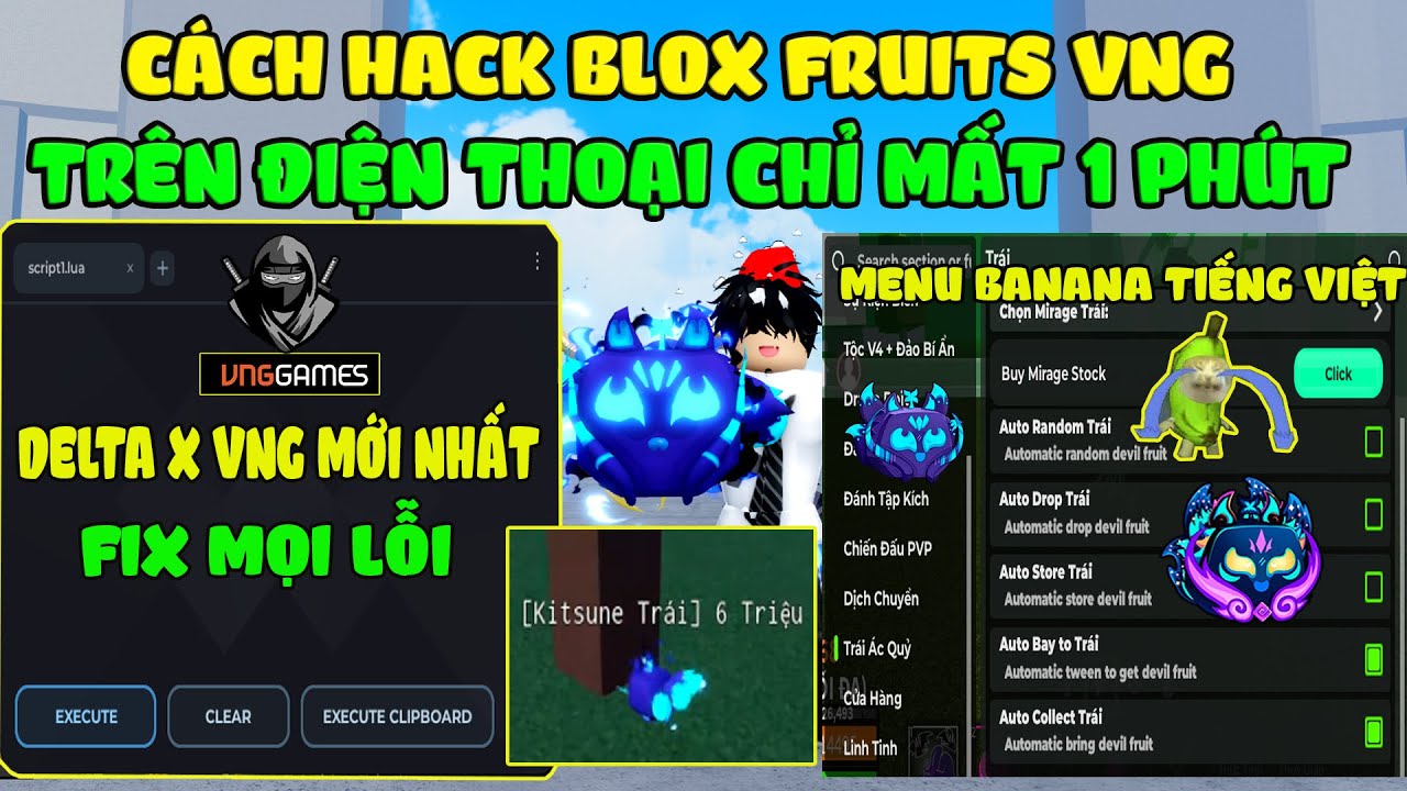 C&aacute;ch Hack Blox Fruits 29 Delta X VNG Mới Nhất Tr&ecirc;n Điện Thoại Auto Farm, Kata V2, Tele Nhặt Fruits
