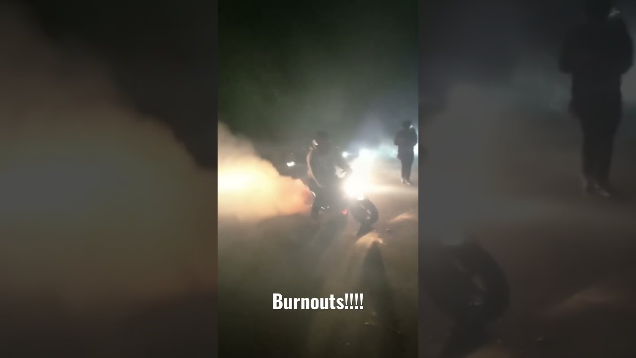 Burnouts! #motovlog #minimotos #kawasaki #honda #ducati #bikelife #nashville #benelli #dji