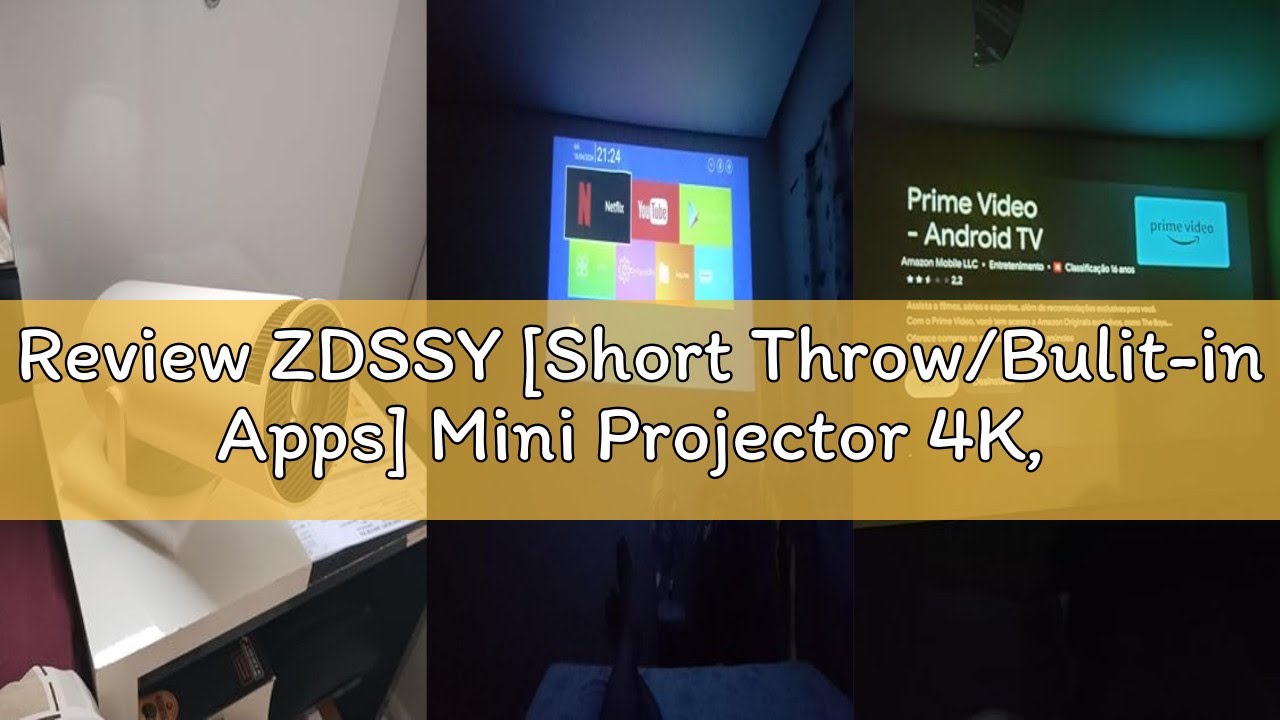 Review ZDSSY [Short Throw/Bulit-in Apps] Mini Projector 4K, Smart Projector Portable, Bluetooth Proj