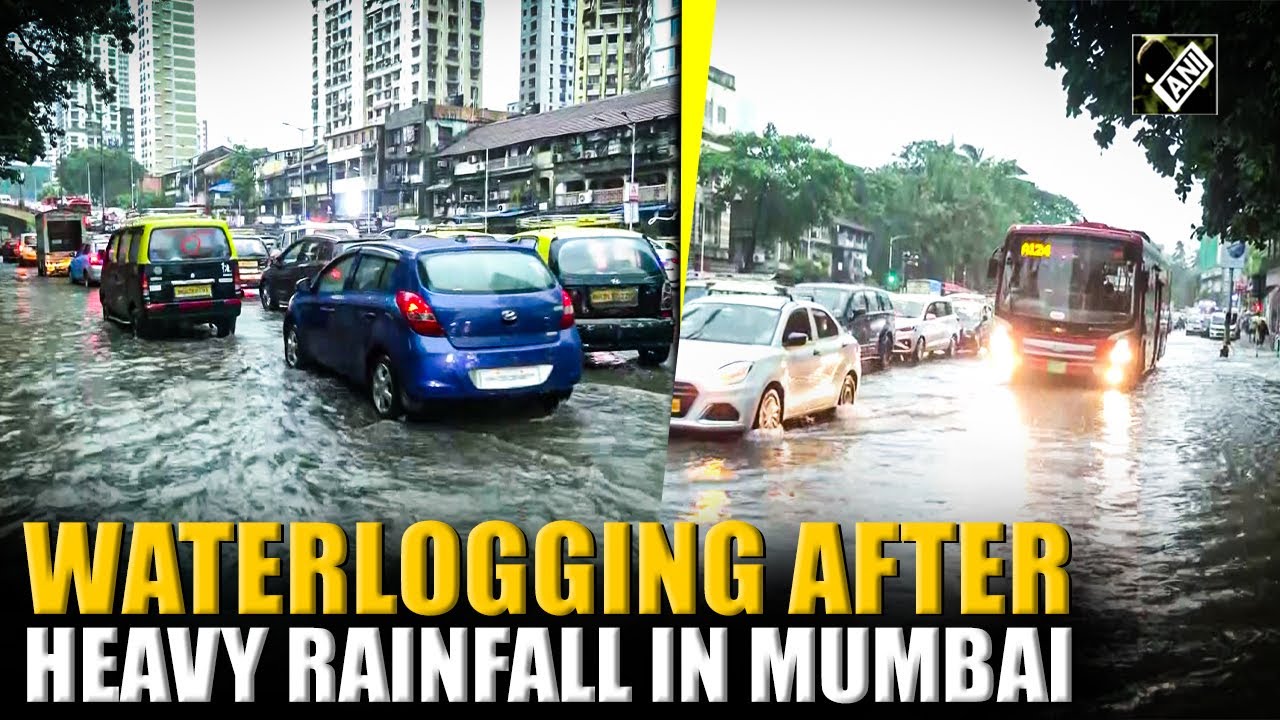 Waterlogging witnessed in parts of Mumbai following heavy rainfall.