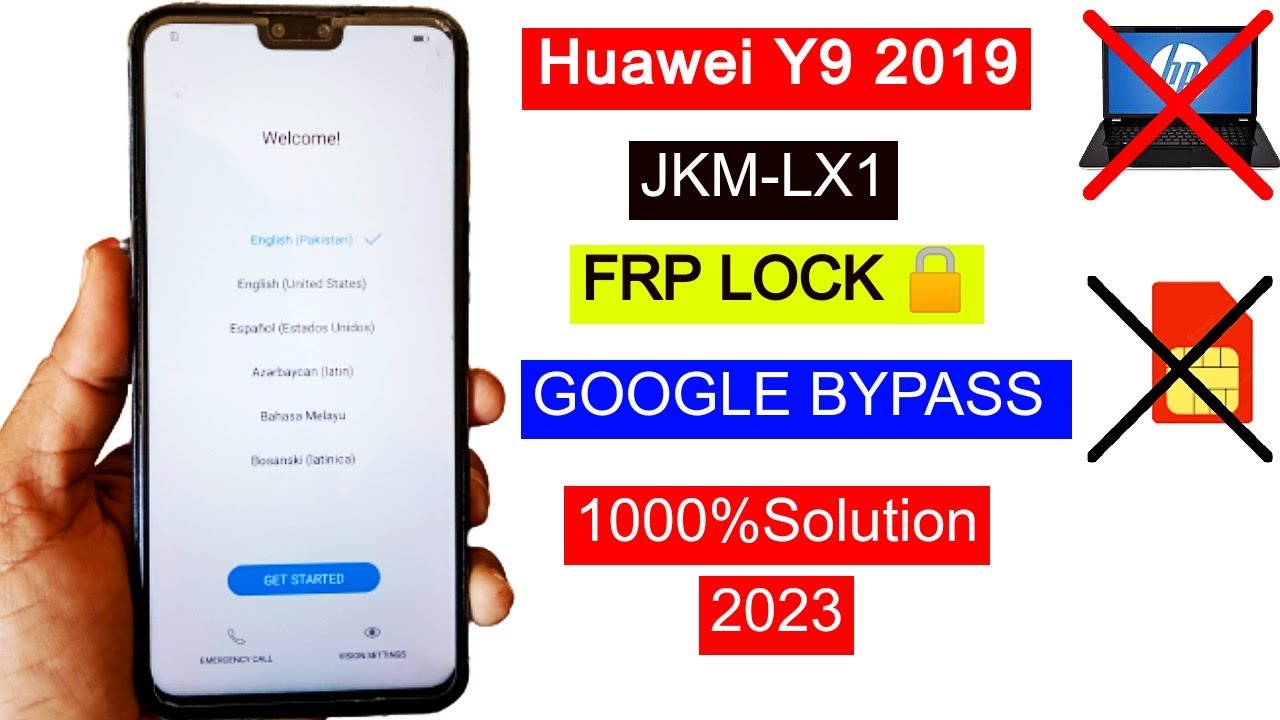 Huawei Y9 2019 (JKM-LX1) FRP Bypass 2023 | Google Account Remove FRP Unlock Without PC