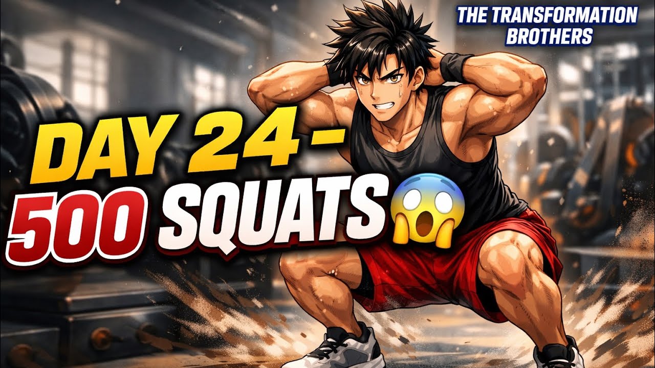 500 Squats Challenge 😱 | Day 24 of 365 Fitness Transformation | THE TRANSFORMATION BROTHERS ⚡️🥷