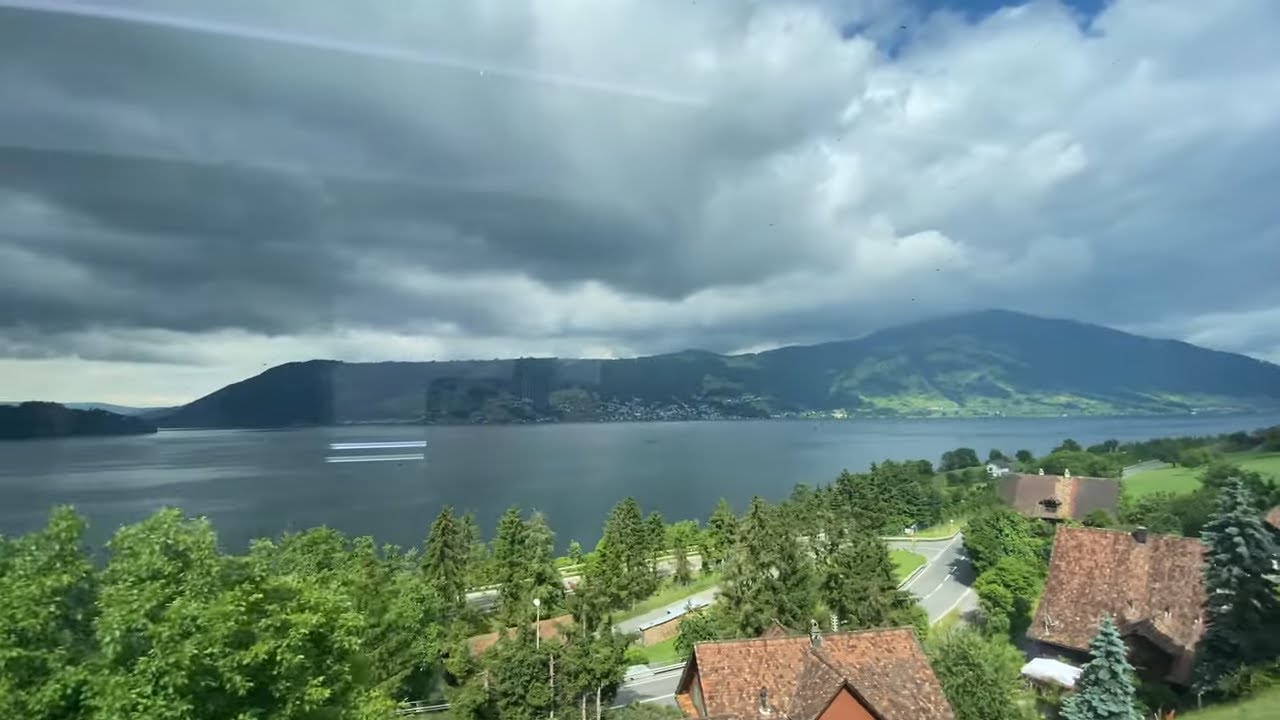 Train ride window view 4K (no music): Zürich to Arth-Goldau
