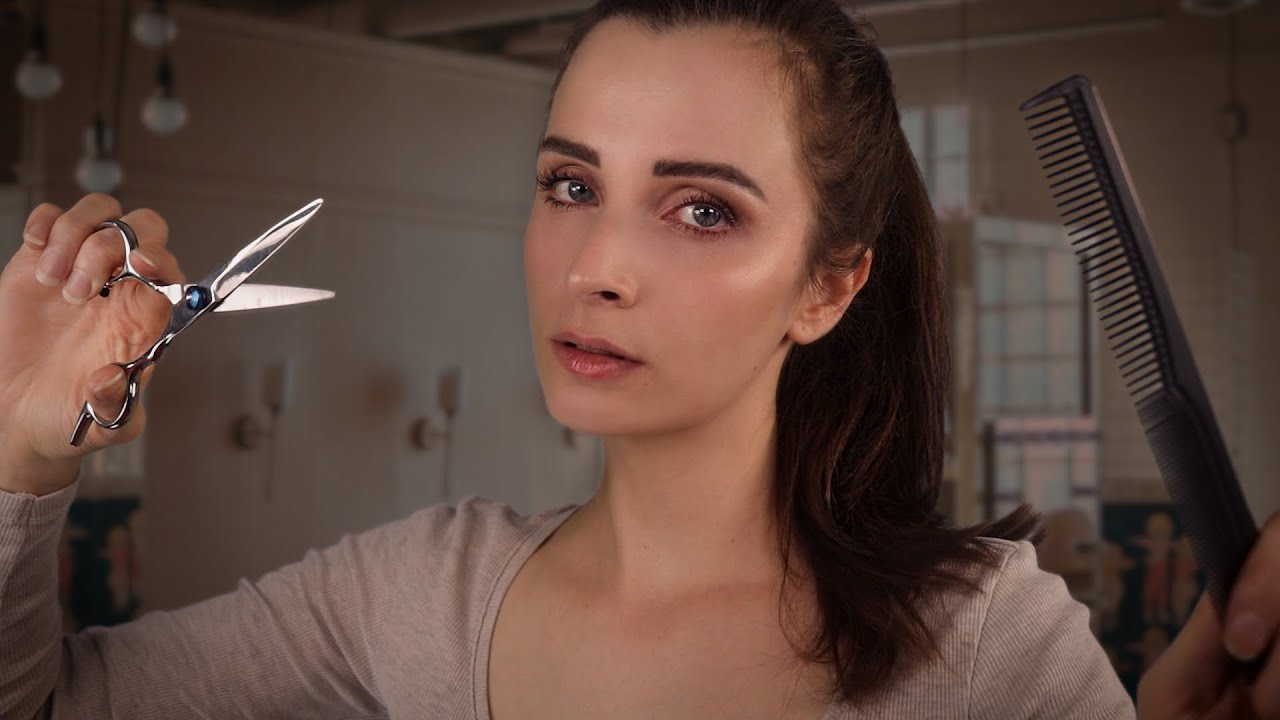 ASMR Whispered Barber Haircut Roleplay ✂ New Haircut at the Barber Shop