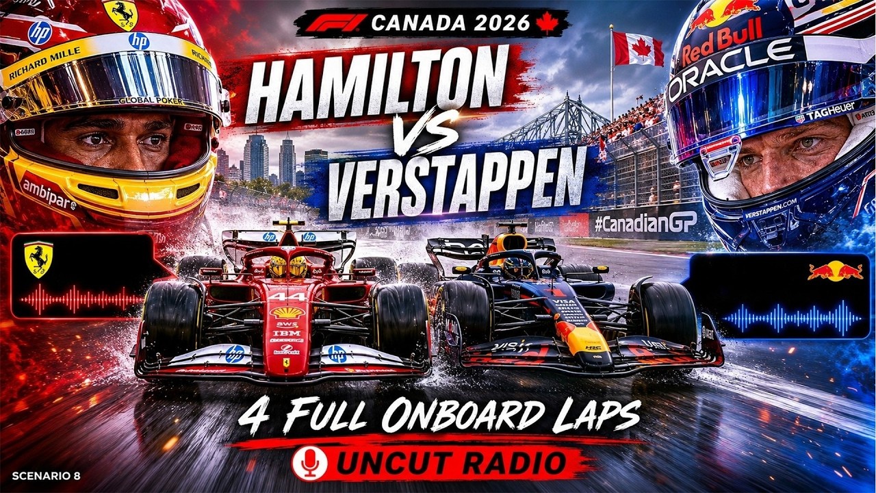 HAMILTON vs VERSTAPPEN | 4 pełne okrążenia onboard z nieocenzurowanym radiem | Kanada 2026