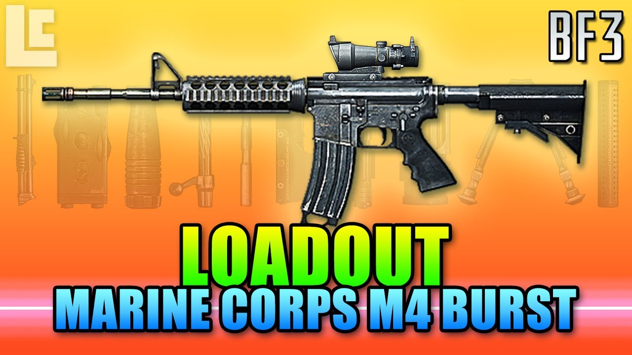 Loadout - Marine Corps M4 Burst Fire With ACOG (Battlefield 3 Gameplay/Commentary)