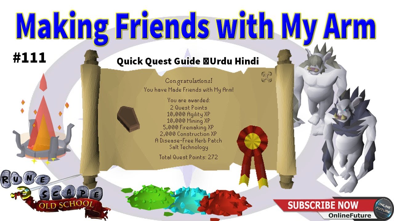 OSRS│How To Complete Making Friends with My Arm Quest 2021│Urdu Hindi