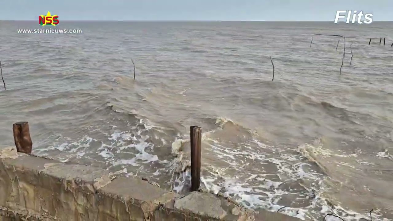 08:00 uur, hoge waterstand te Weg naar Zee: