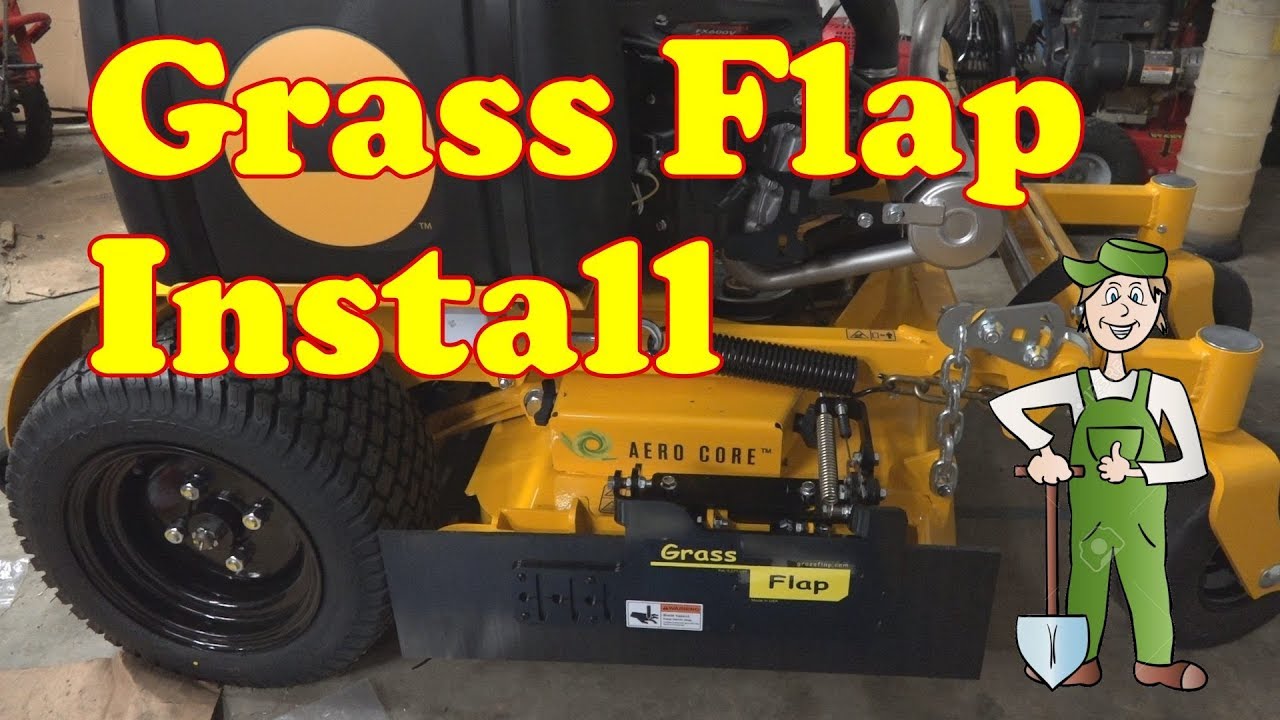 How to install a grass flap chute blocker on a wright 36i stander mower