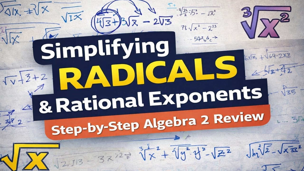 Simplifying Radicals & Rational Exponents (Full Worksheet Walkthrough) | Algebra 2 Review