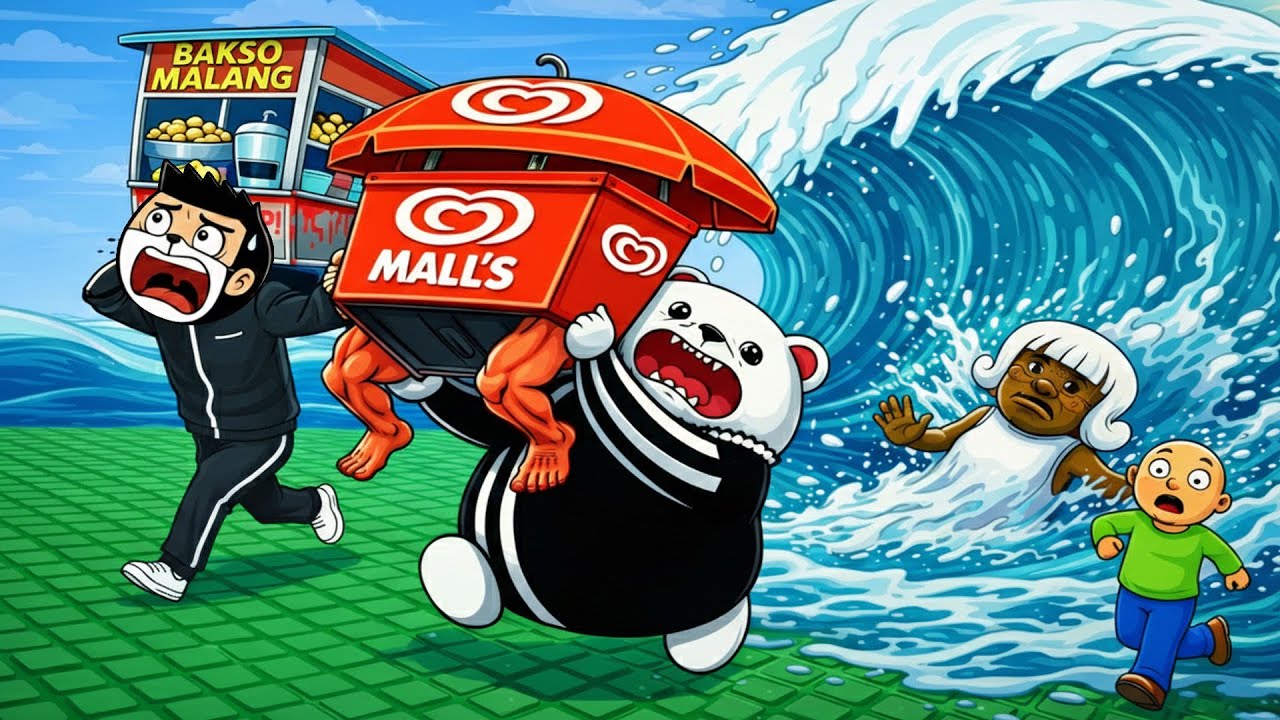 ช่วยรถไอติม Wall จากสึนามิ  🌊  Roblox