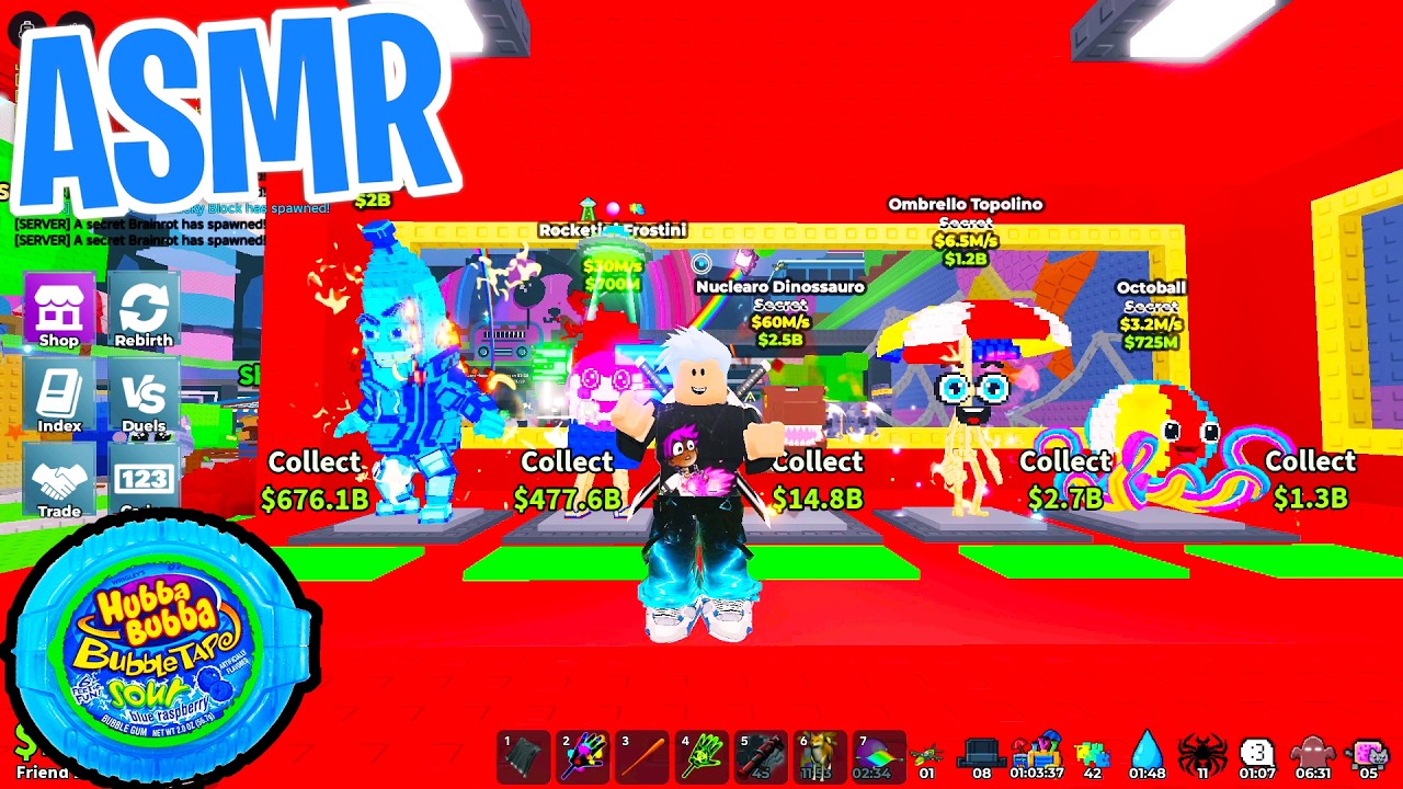 ASMR Roblox Steal a Brainrot Event Sammy is Back! 😴 Gum Chewing 🎮🎧  Controller Sounds + Whispering 💤