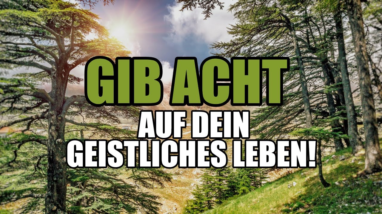 Gib acht auf dein geistliches Leben!