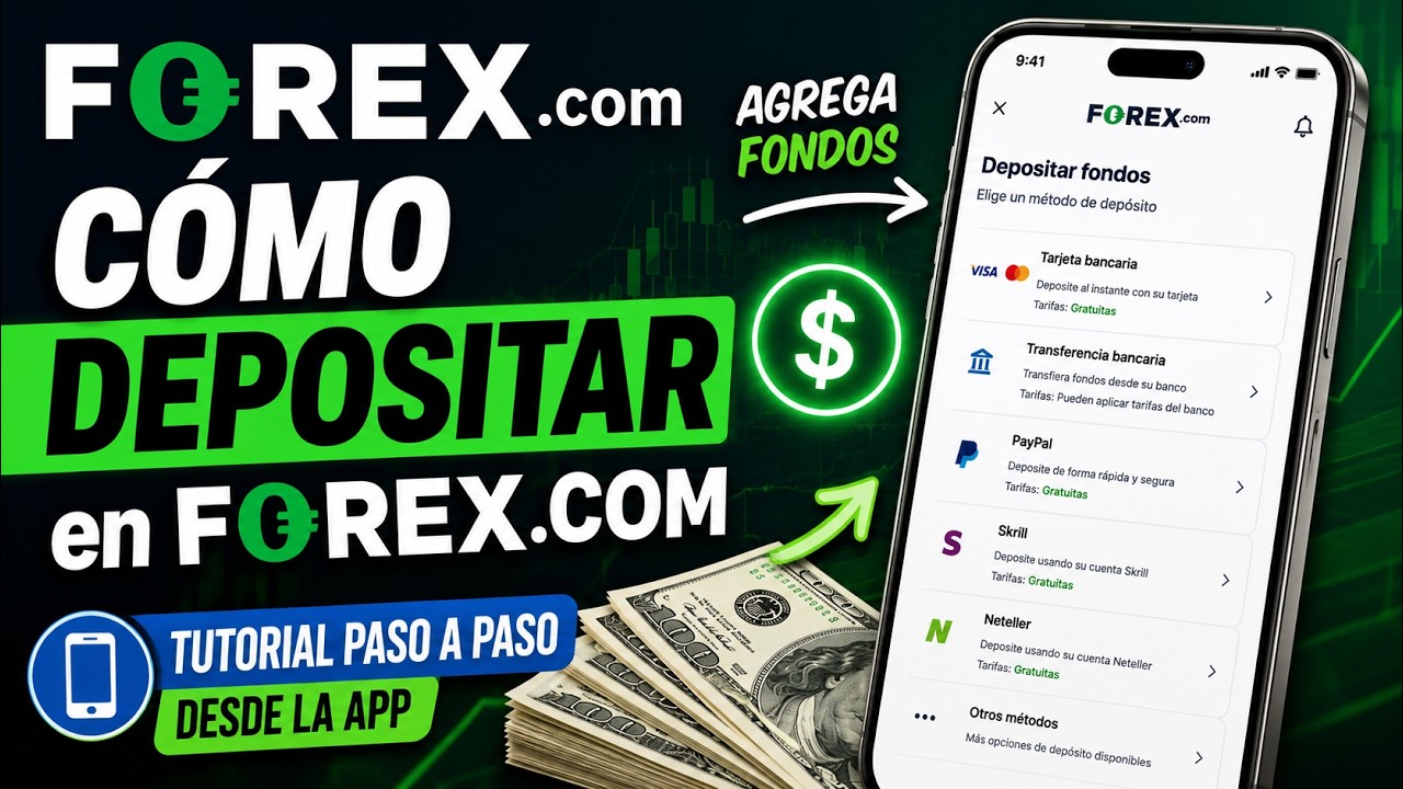 🤑 C&oacute;mo DEPOSITAR en FOREX.COM 💵Tutorial para Agregar FONDOS en el Br&oacute;ker forex.com desde la App