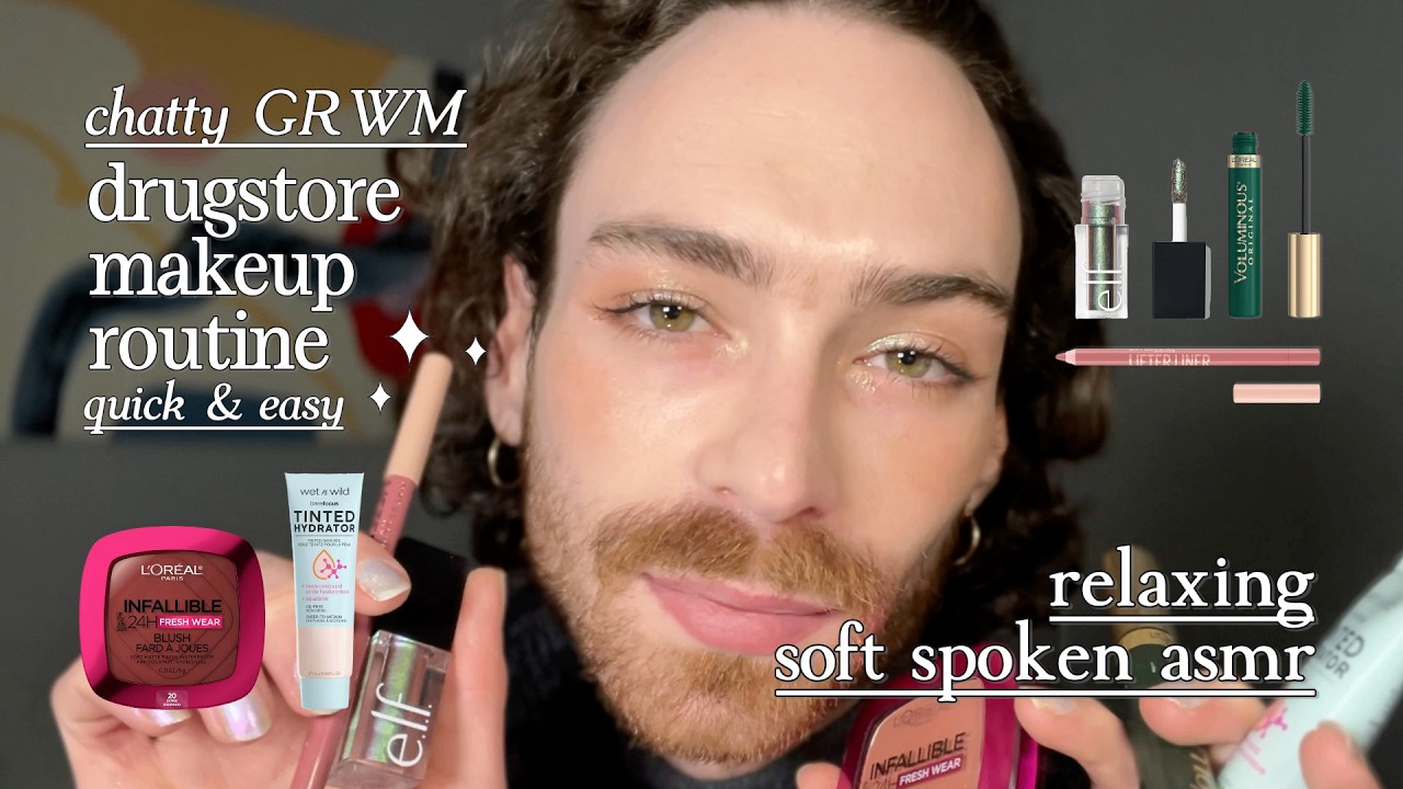 Relaxing Soft Spoken ASMR Makeup Tutorial ✨ Easy Glowy Makeup Look using Only Drugstore Products