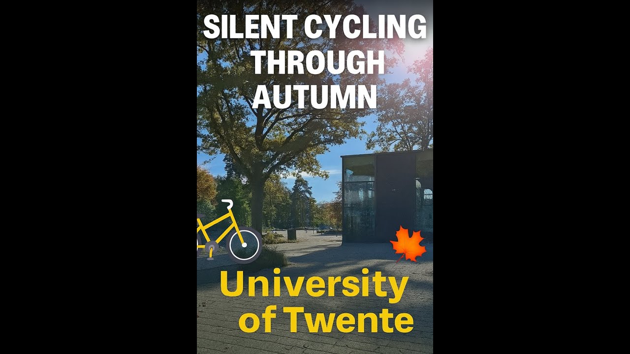 Silent Cycling Through Autumn | ASMR Ride | University of Twente and Enschede 🍂🚲