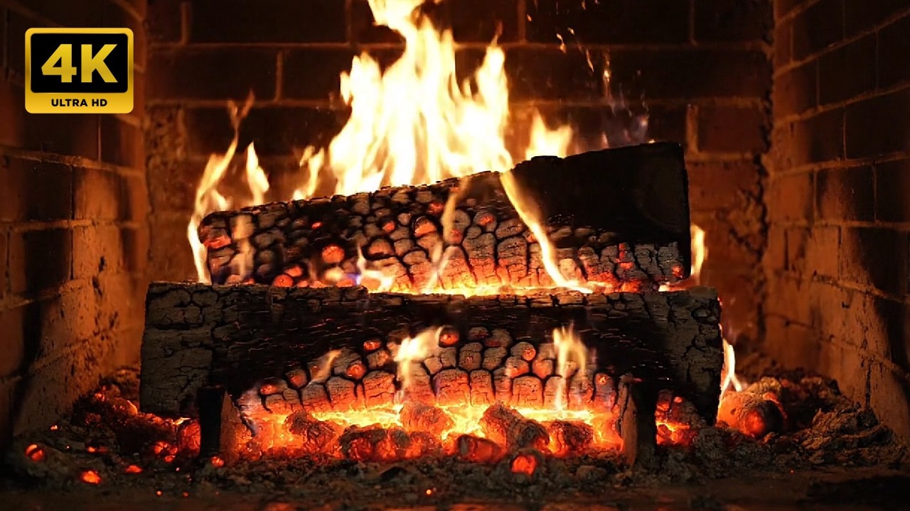 Fireplace 10 Hours 4K – Cozy Fire Ambience with Natural Crackling Sounds #7