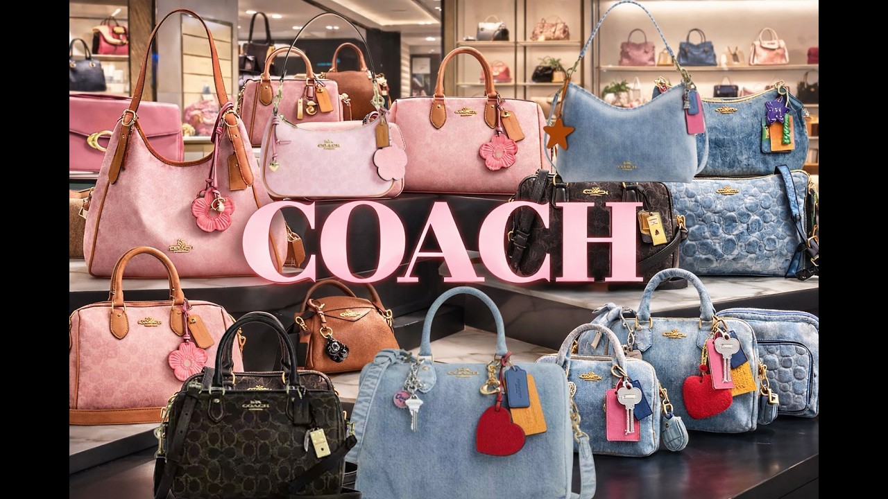 🎀 The LONG-AWAITED Loved Denim-Powder Pink Drop is HERE! 🎀 Coach Outlet Walkthrough #coachbag @coach