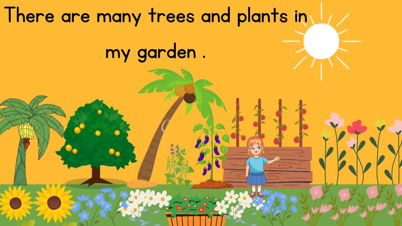 my garden essay for grade 4