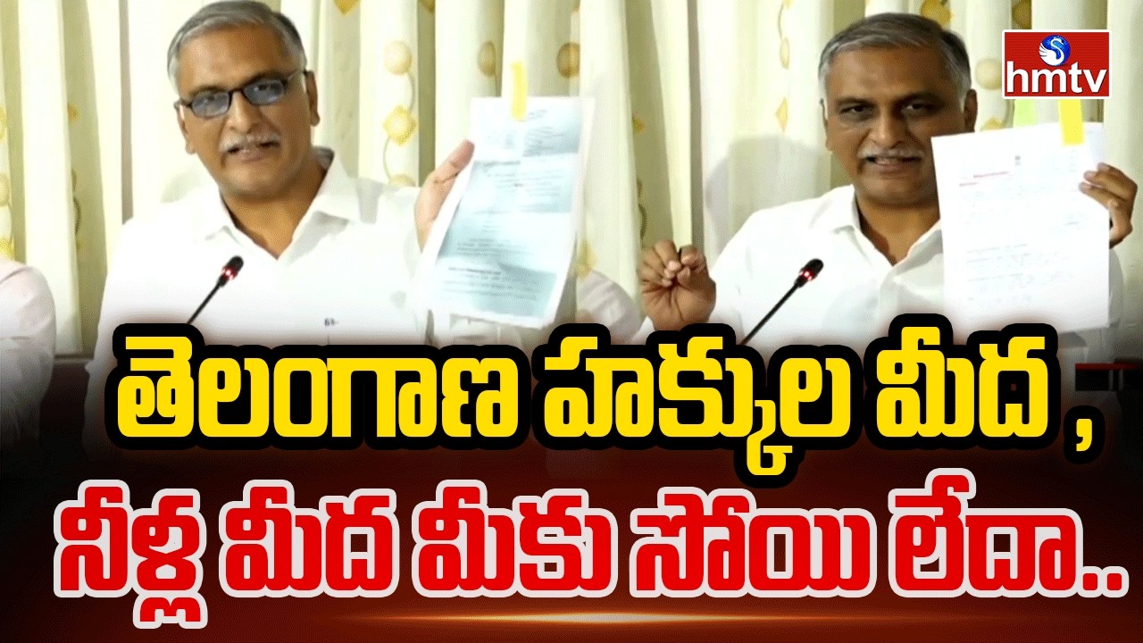 తెలంగాణ హక్కుల మీద , నీళ్ల మీద మీకు సోయి లేదా.. | Harish Rao Fire on Congress | hmtv