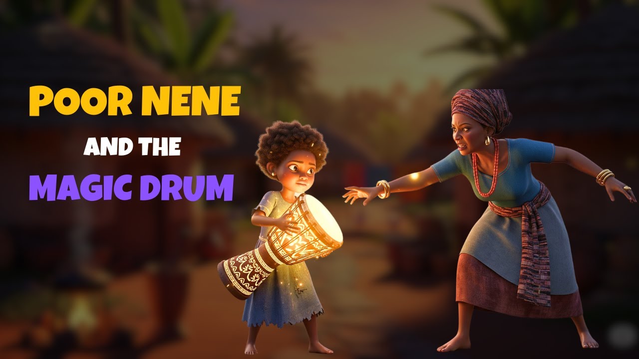 Poor Nene and the Magic Drum 🪘✨ | African Folktale for Kids 🌍 | Animated Moral Story
