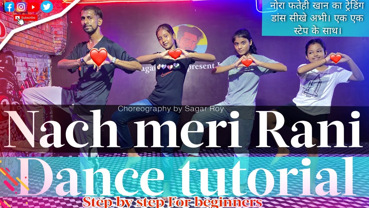 Naach Meri Rani | Dance Tutorial Step by Step for beginners Choreography by Sagar Roy| Dance talk |