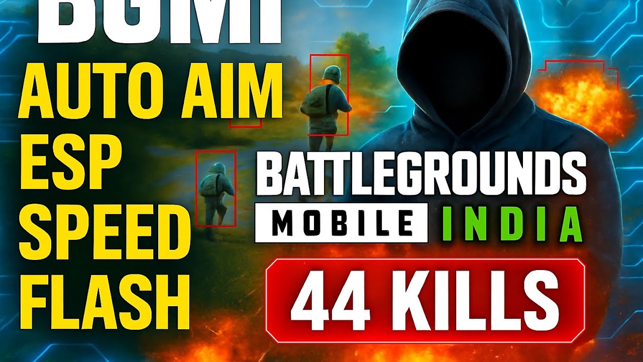 All hacks in One Bgmi 4.1 Brutal Hacker with 44 Kills 