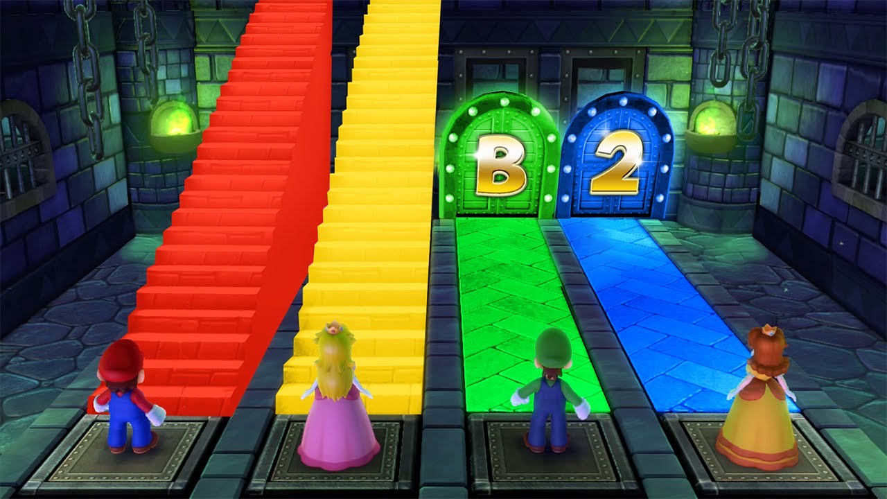 Mario Party 10 Minigames - Mario Vs Luigi Vs Peach Vs Daisy (Master Difficulty)