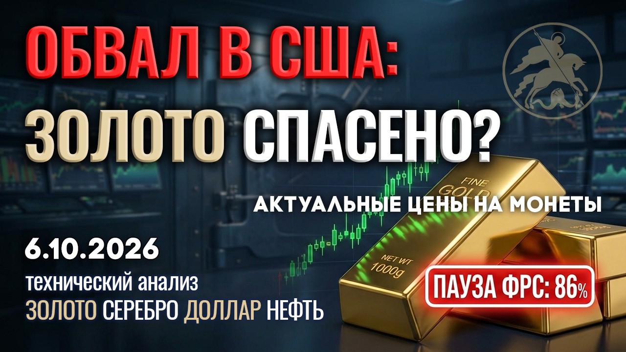 Обвал рынка труда в США спасет золото? Анализ рынка золота, серебра, нефти, доллара 6.10.2026 г