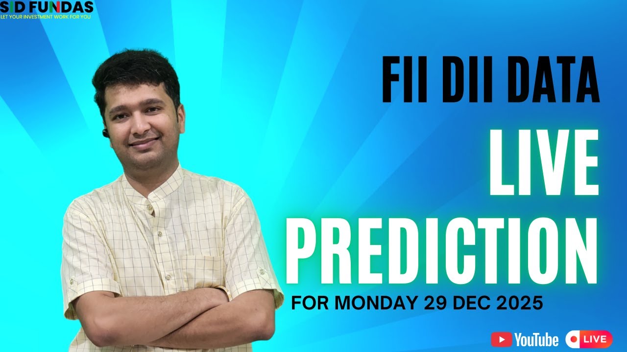 FII DII DATA Analysis & Prediction for Monday 29 Dec 2025