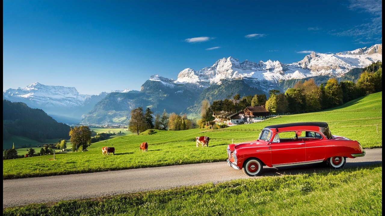 A Beautiful Drive in Switzerland 🇨🇭 Amazing Mountains Views, Swiss Villages and Green Valleys