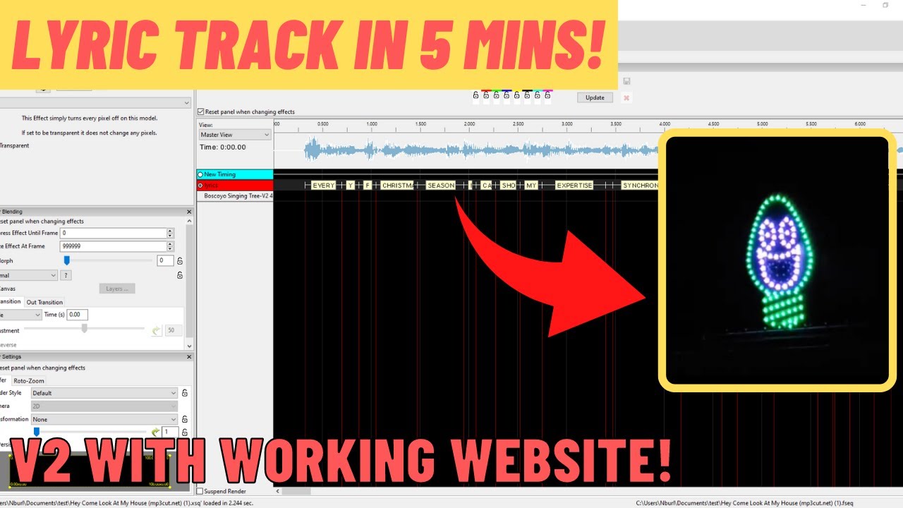 How to Quickly Create a Lyric Track for Xlights! (V2 UPDATED)