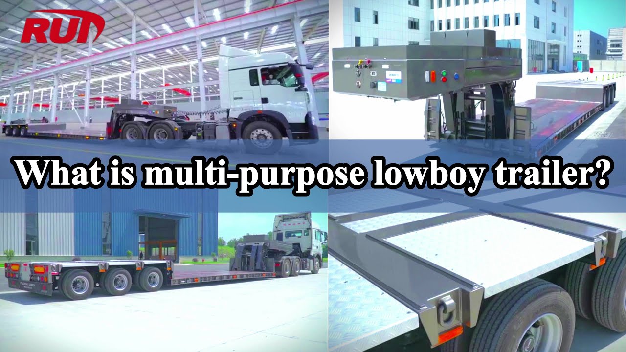 What is multi purpose lowboy trailer？#heavytransport #lowloader #lowbedsemitrailer #4axis