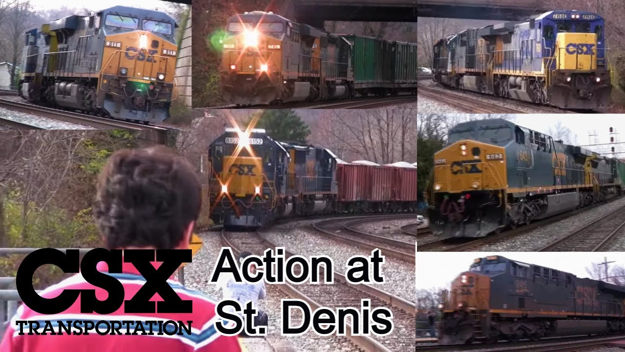 [720p] Six CSX Trains at St. Denis with Other Railfanners