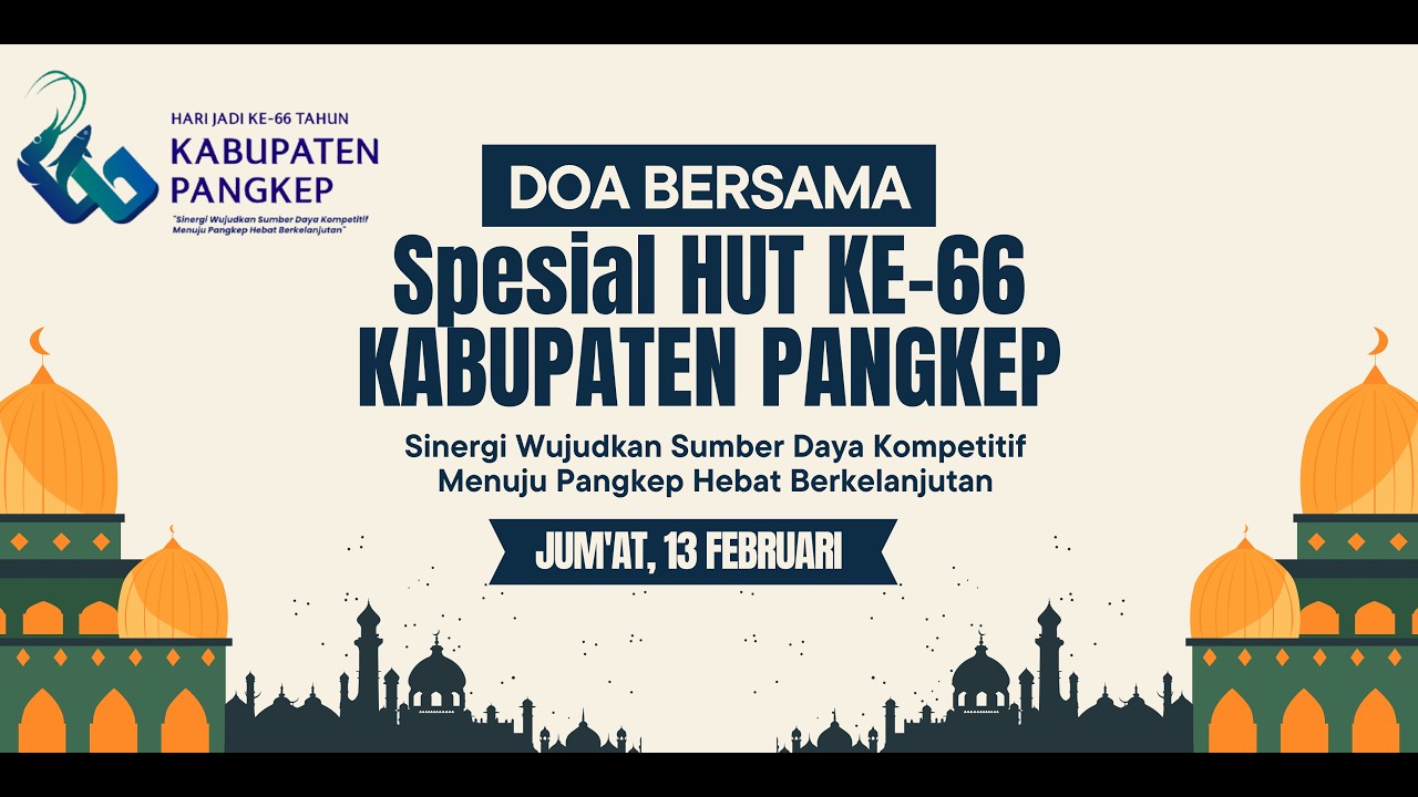 [LIVE] Zikir dan Doa Peringatan Hari Jadi ke-66 Tahun Kabupaten Pangkep