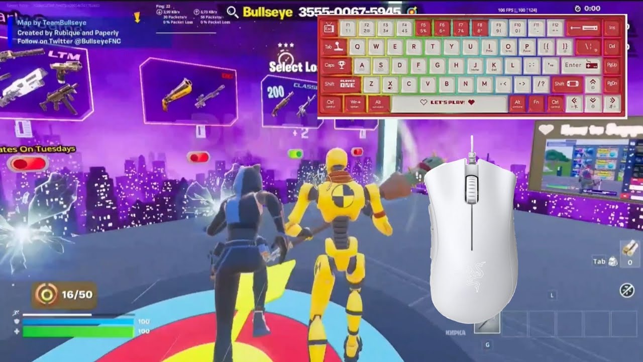 ajazz ak680 ASMR &144 кадра в секундуНаклонные зональные войны Игровой процесс Fortnite 