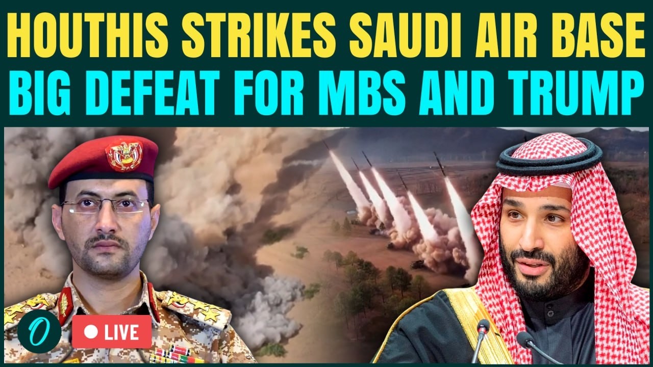 LIVE: Houthis BOMBS King Khalid Air Base in Saudi Arabia | CHILLING Drone Attack Caught