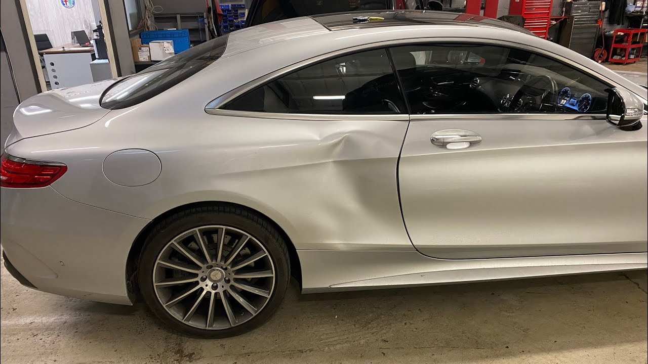 Huge dent removal on a Mercedes Benz carried out in Lytham St Annes, Lancashire