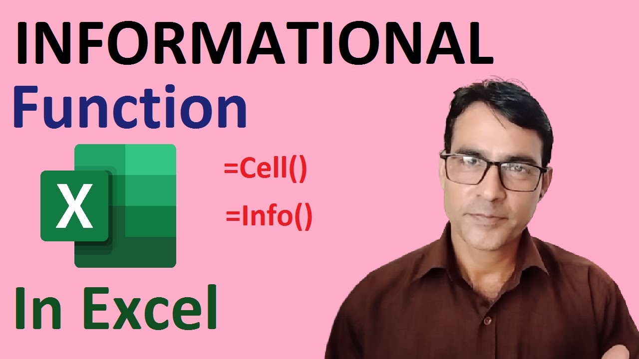 Informational function in excel | Using the Cell Function and info function in excel | Cell formula