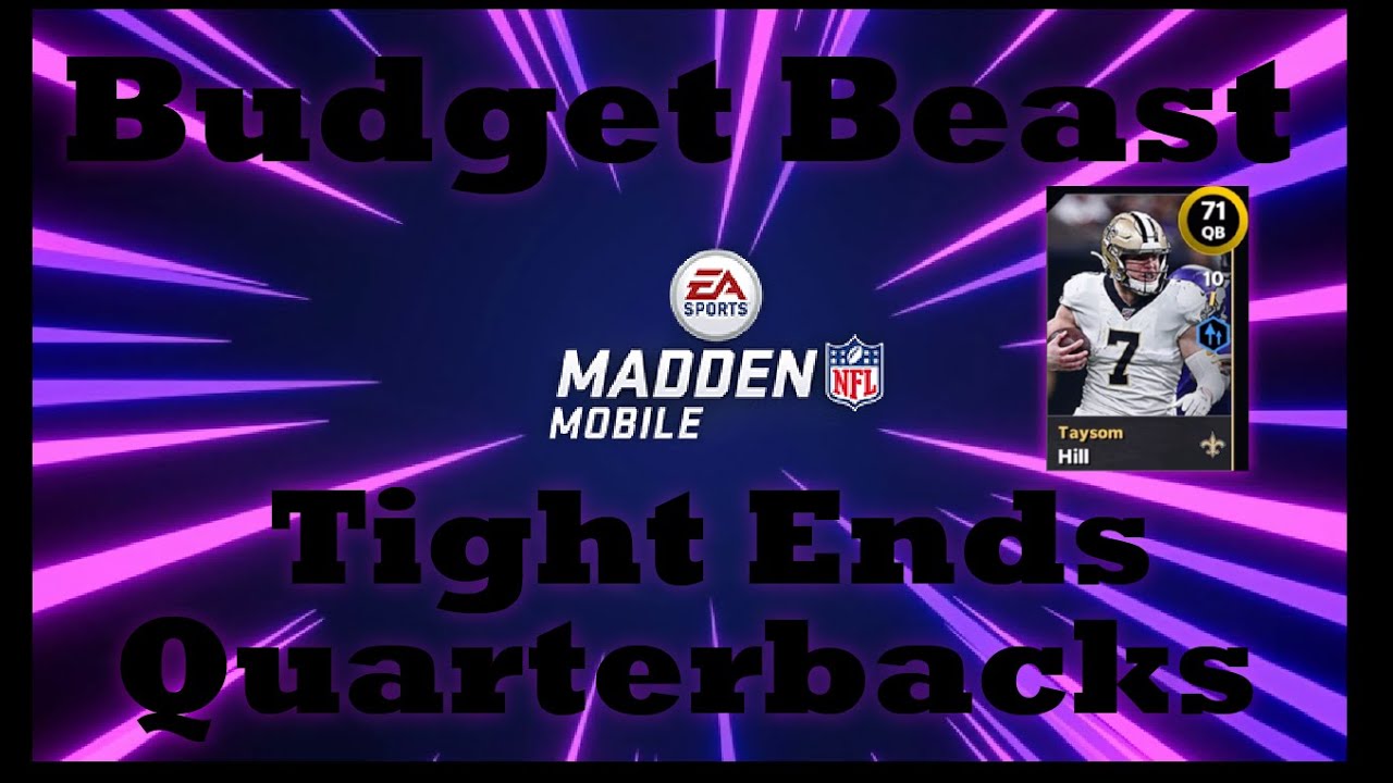 Budget Beast Tight Ends and Quarterbacks! Madden Mobile 21