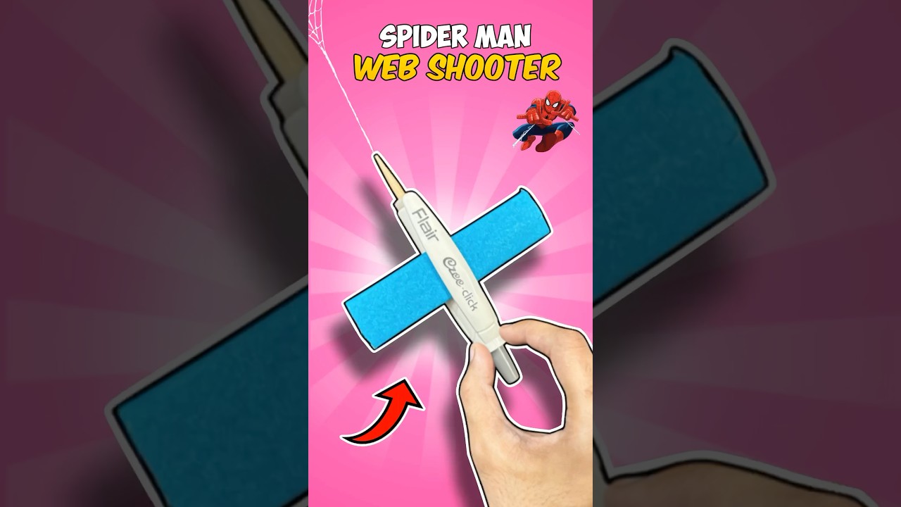 How to Make a Spider-Man Web Shooter | Paper Craft 🤩#shorts